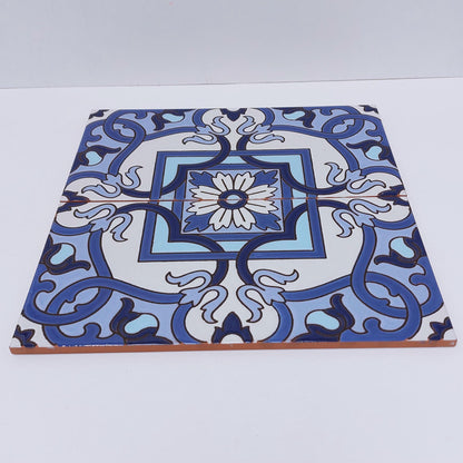 Hand-Painted Ceramic Tile Mural, Decorative Wall Art (11" x 11")