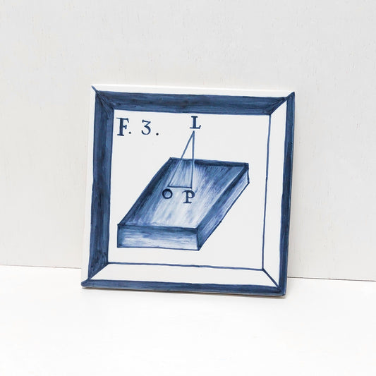 Hand-Painted Portuguese Tile, Geometry Formulas, Math Teacher Gift
