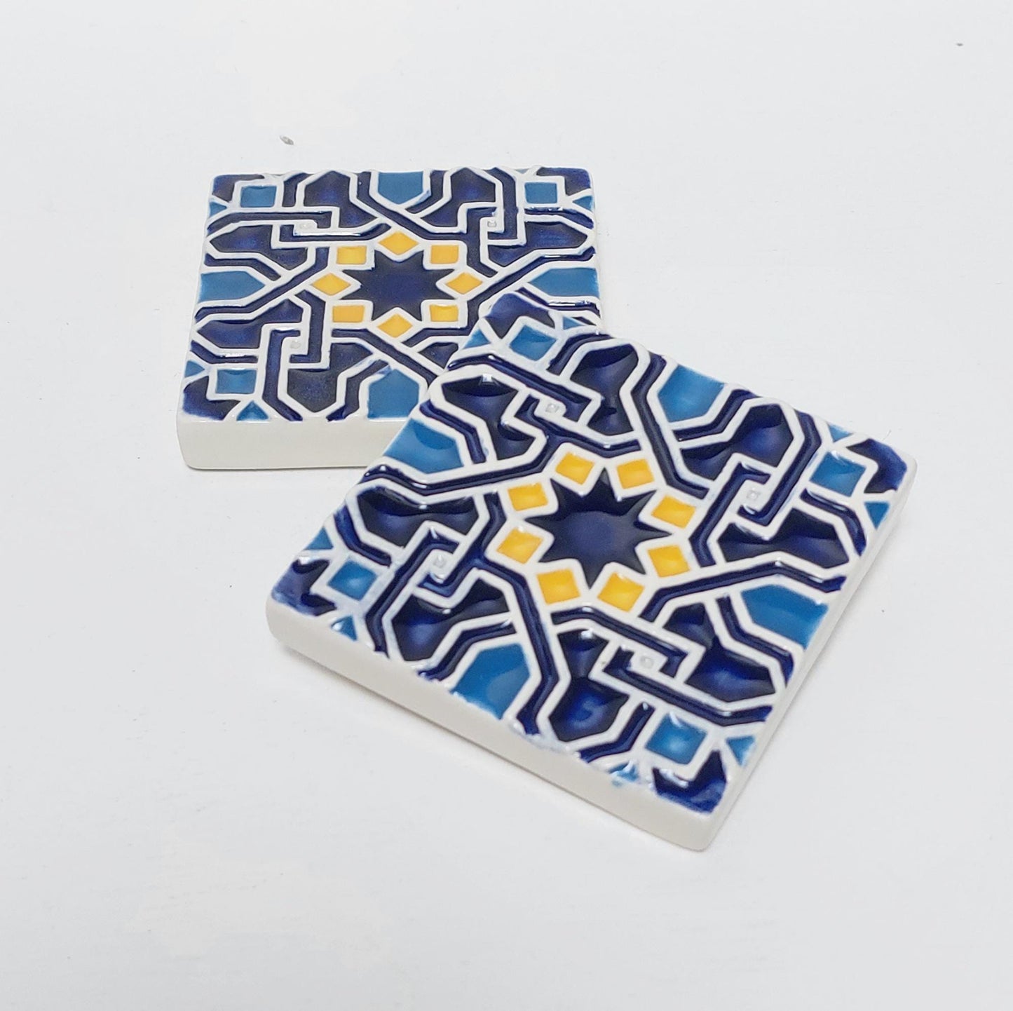 Hand-Painted Portuguese Tile Murals, Authentic Azulejo (Set of 4)