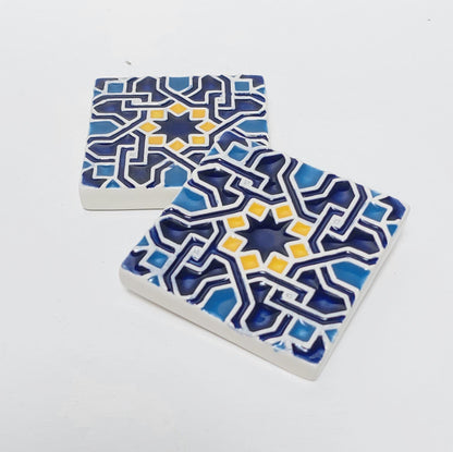 Hand-Painted Portuguese Tile Murals, Authentic Azulejo (Set of 4)
