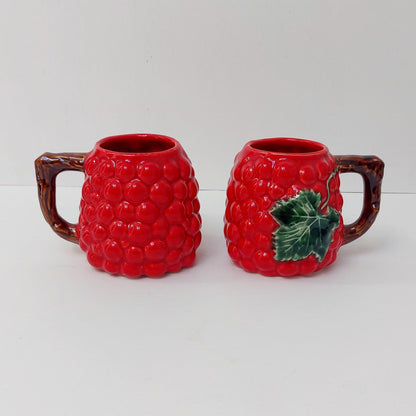 Hand-Painted Grape Ceramic Mug, Portuguese Pottery