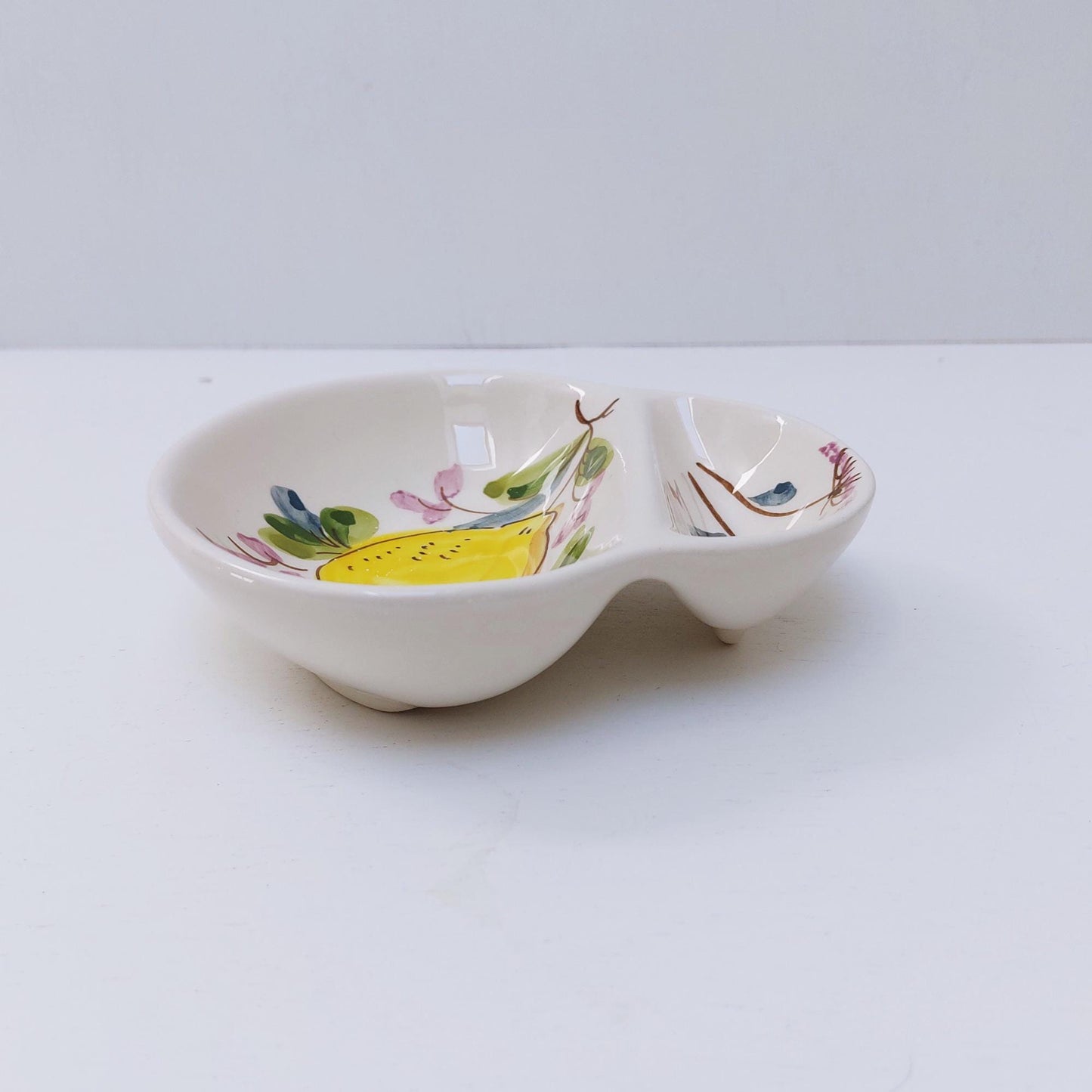 Hand-Painted Ceramic Olive Dish, Portuguese Appetizer Plate