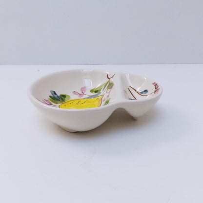 Hand-Painted Ceramic Olive Dish, Portuguese Appetizer Plate