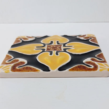 Hand-Painted Portuguese Ceramic Tile, Wall Decor (5.51"x5.51")