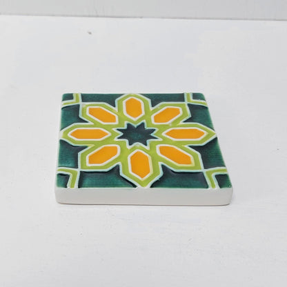 Hand-Painted Portuguese Ceramic Tiles, Wall Decor Art (Set of 2)