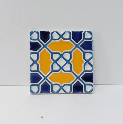 Hand-Painted Portuguese Tile Murals, Authentic Azulejo (Set of 4)