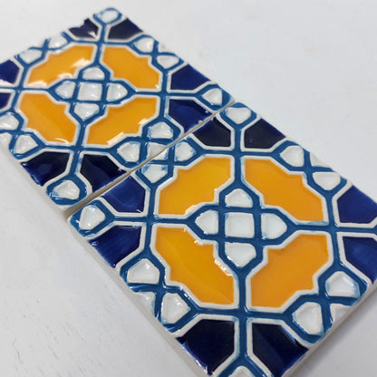Hand-Painted Portuguese Tile Murals, Authentic Azulejo (Set of 4)