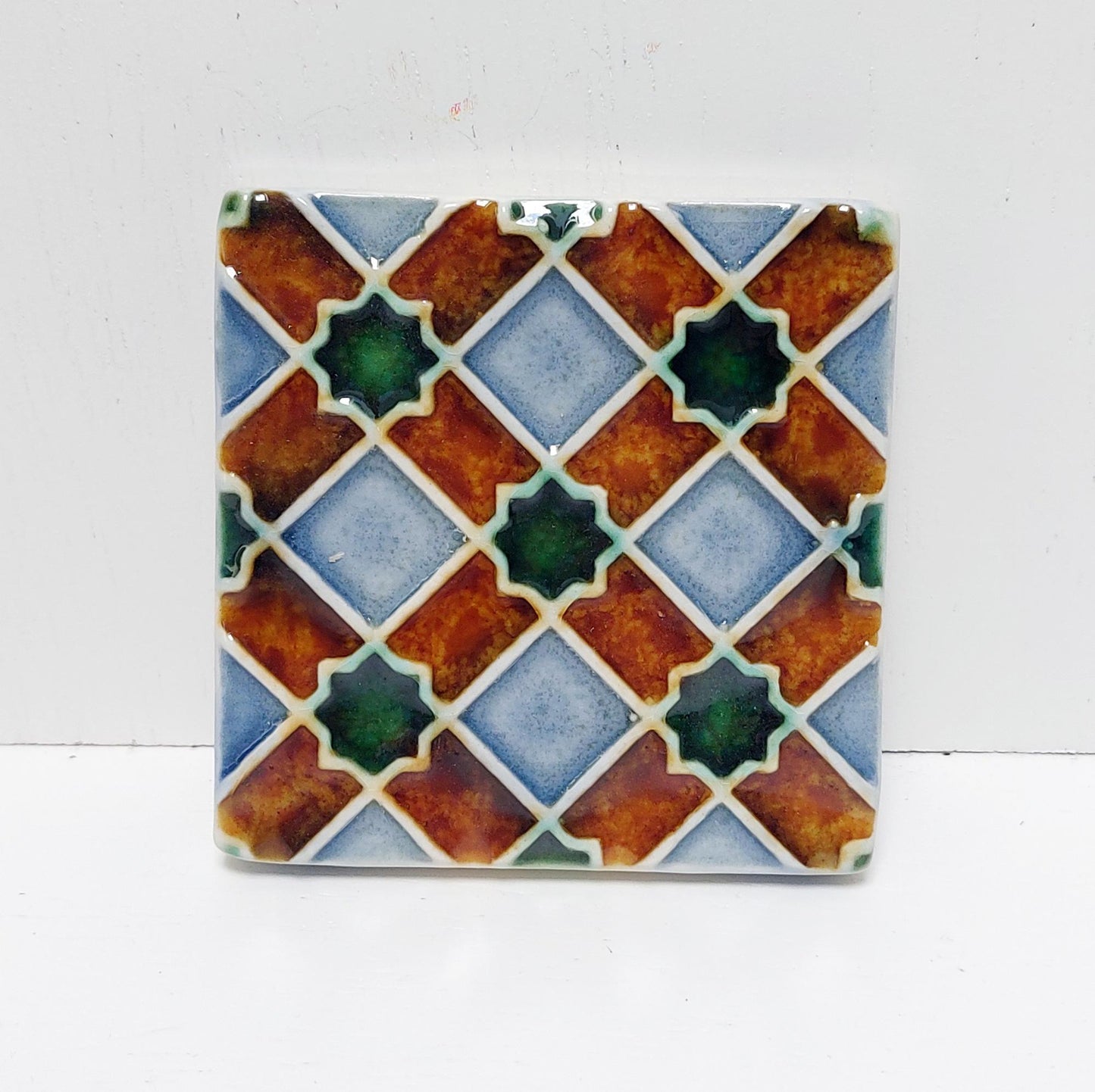 Hand-Painted Portuguese Tile Mural, Authentic Azulejo (Set of 4)