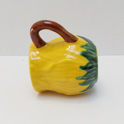 Hand-Painted Ceramic Mug, Sunflower Collection, Portuguese Pottery