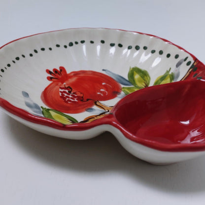 Portuguese Ceramic Olive Dish, Appetizer Serving Plate