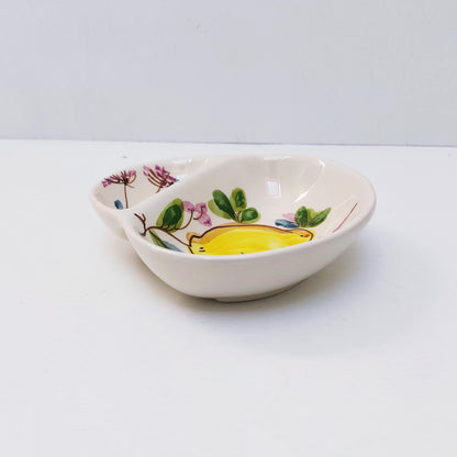 Hand-Painted Ceramic Olive Dish, Portuguese Appetizer Plate