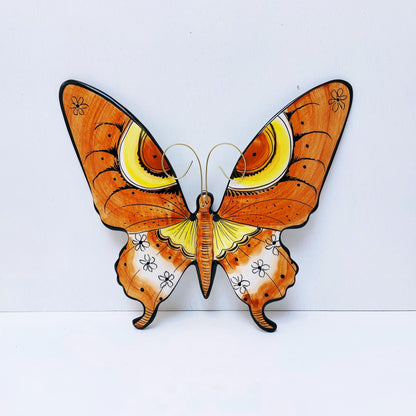 Hand-Painted Ceramic Butterfly Wall Decor - Portuguese Art