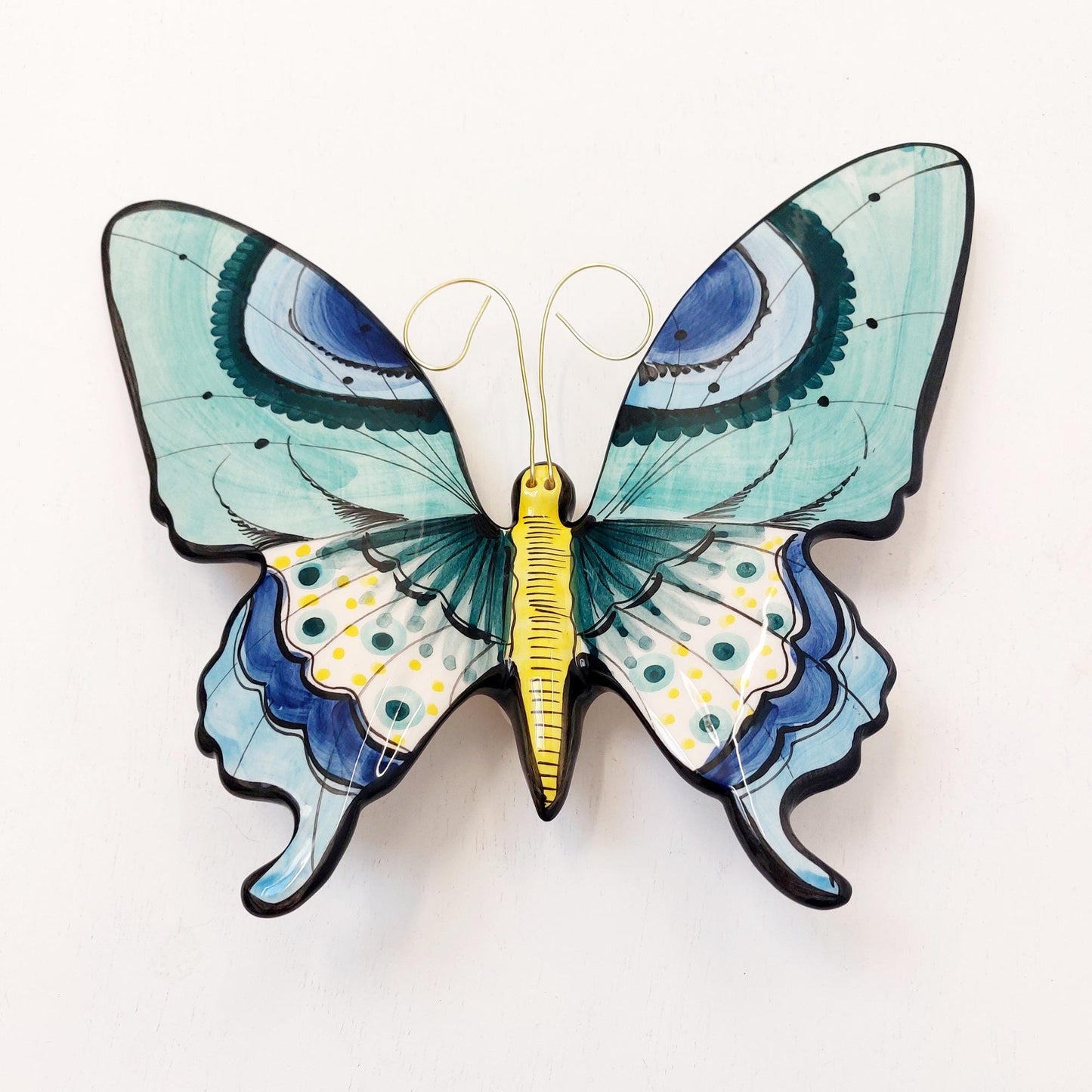 XL Ceramic Butterfly / Decorative Butterfly / Hand painted ceramic butterfly/ Butterfly wall decoration