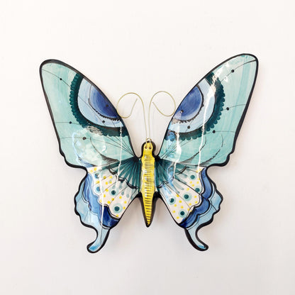 XL Ceramic Butterfly / Decorative Butterfly / Hand painted ceramic butterfly/ Butterfly wall decoration