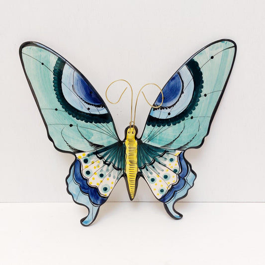 XL Ceramic Butterfly / Decorative Butterfly / Hand painted ceramic butterfly/ Butterfly wall decoration