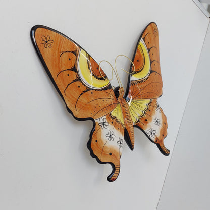 Hand-Painted Ceramic Butterfly Wall Decor - Portuguese Art