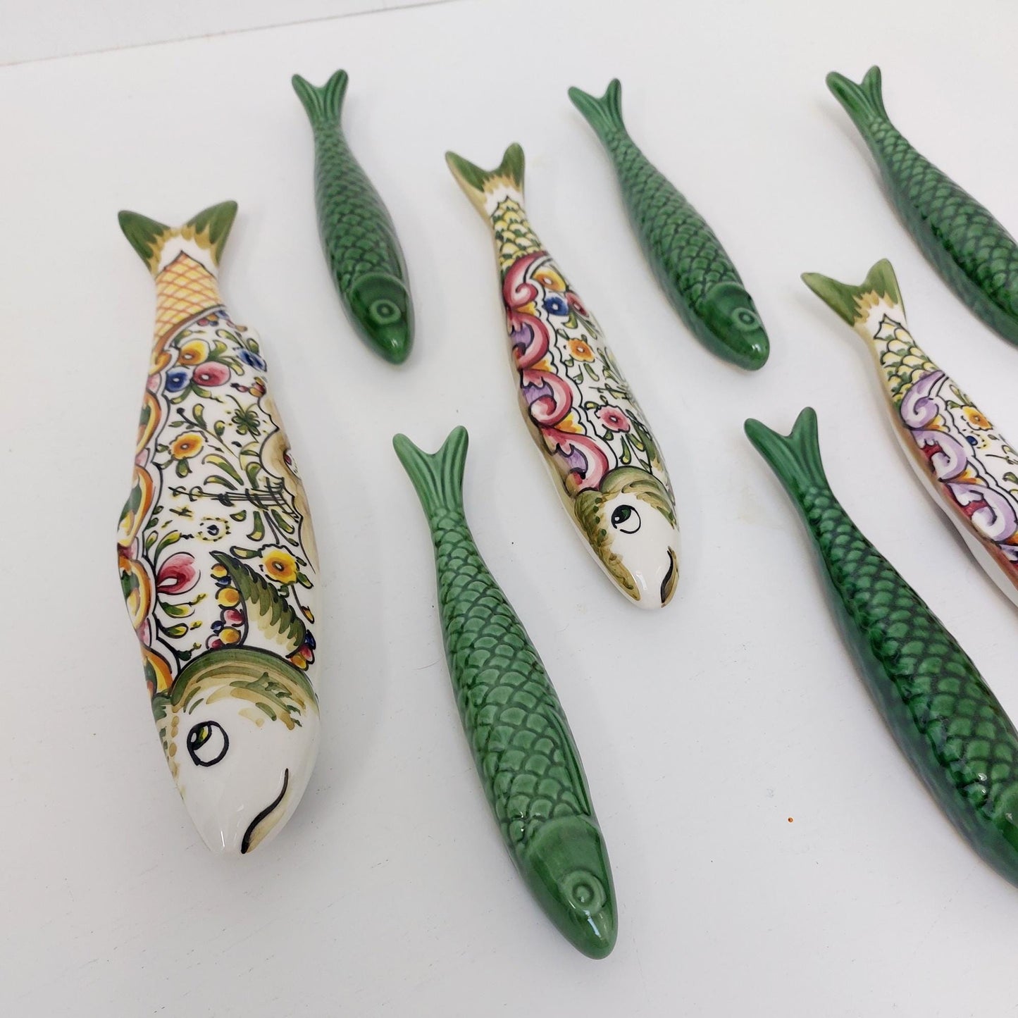 Hand-Painted Ceramic Sardines Wall Art, Portuguese Decor, Set of 4