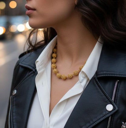 Viana Bead Necklace: Portuguese Filigree Jewelry