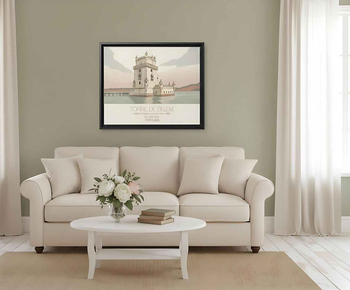 Belem Tower Portugal Art Print, UNESCO World Heritage Canvas
