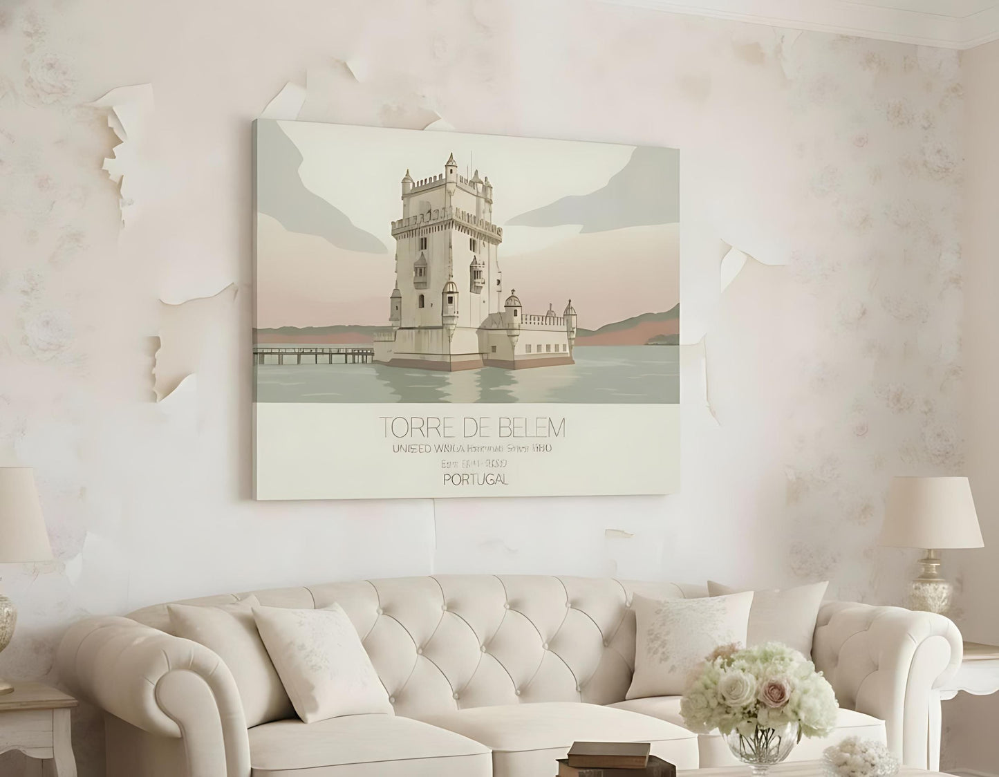 Belem Tower Portugal Art Print, UNESCO World Heritage Canvas