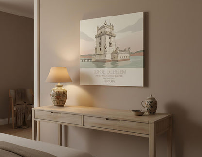 Belem Tower Portugal Art Print, UNESCO World Heritage Canvas
