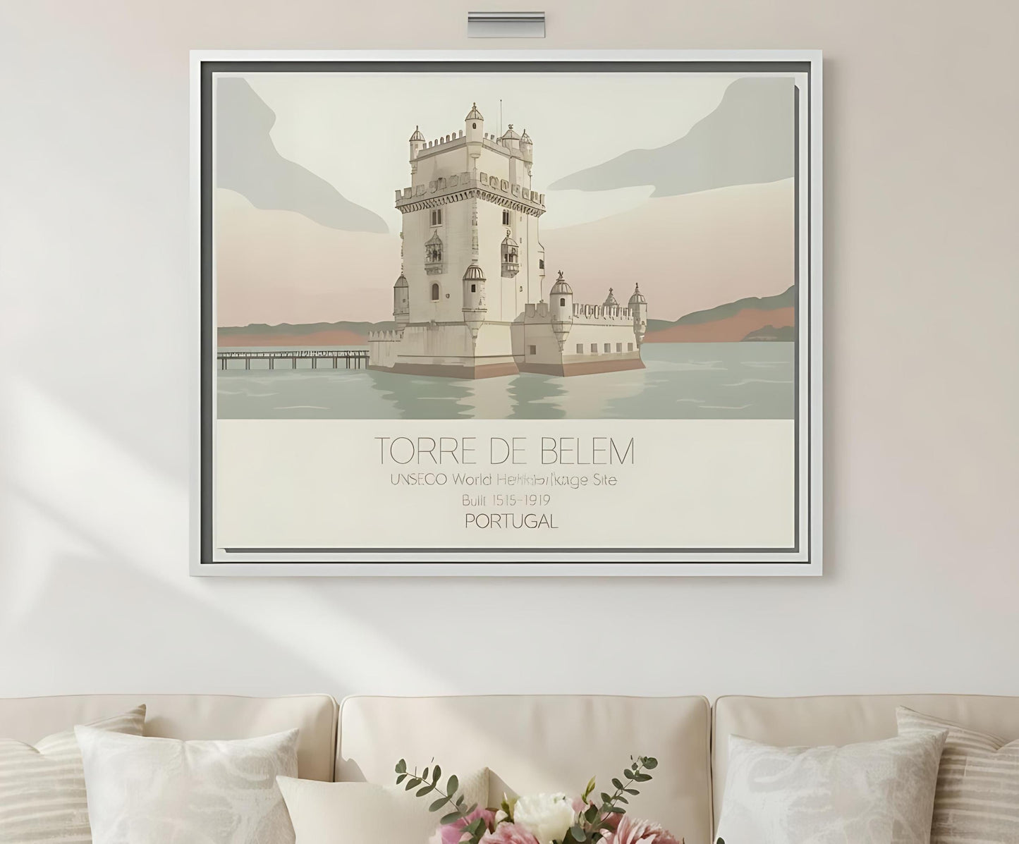 Belem Tower Portugal Art Print, UNESCO World Heritage Canvas