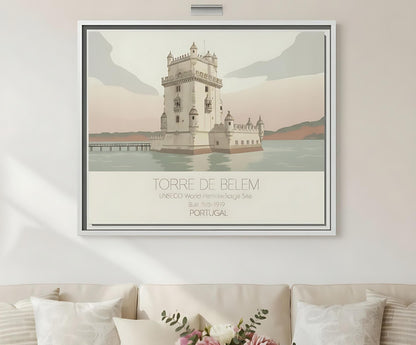 Belem Tower Portugal Art Print, UNESCO World Heritage Canvas