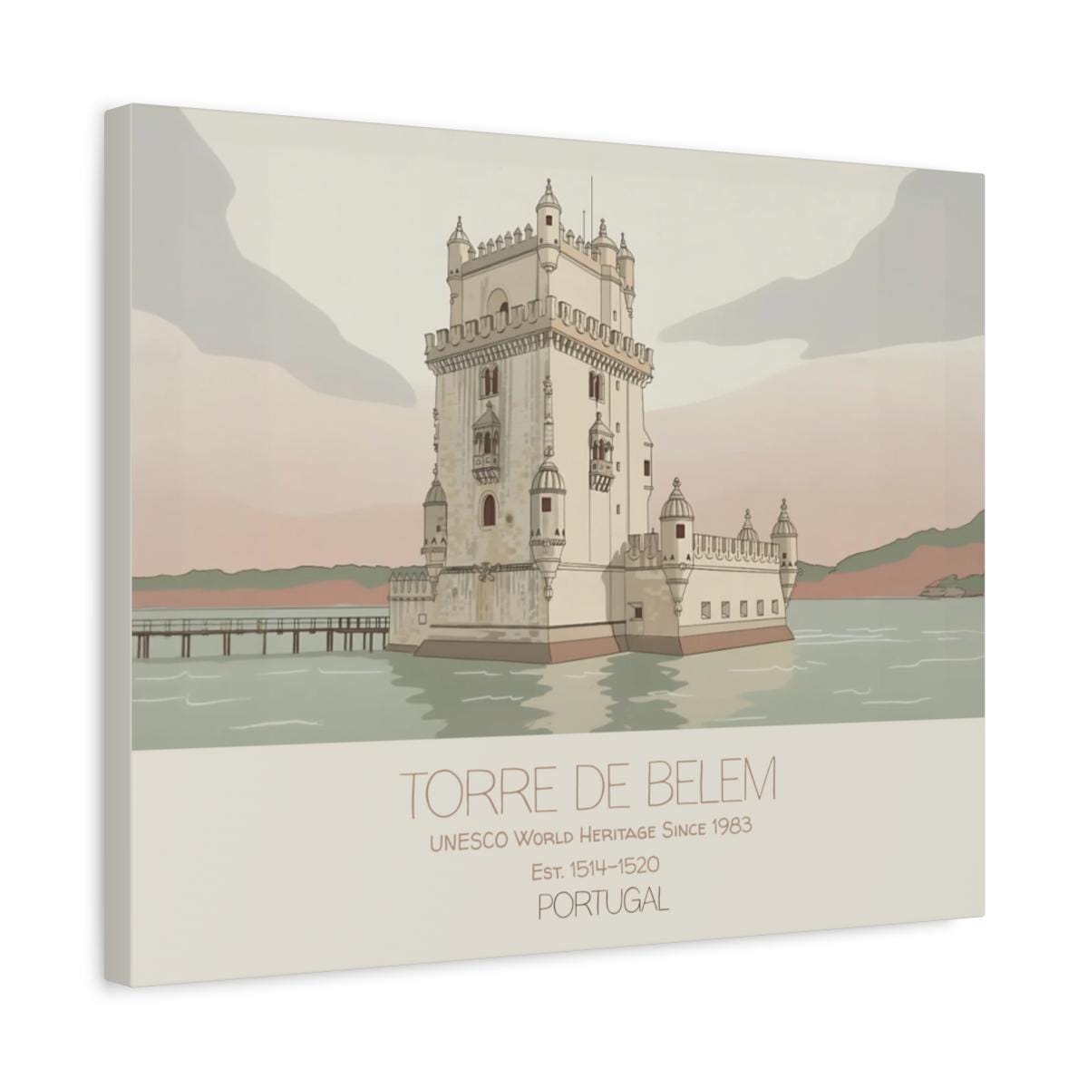 Belem Tower Portugal Art Print, UNESCO World Heritage Canvas