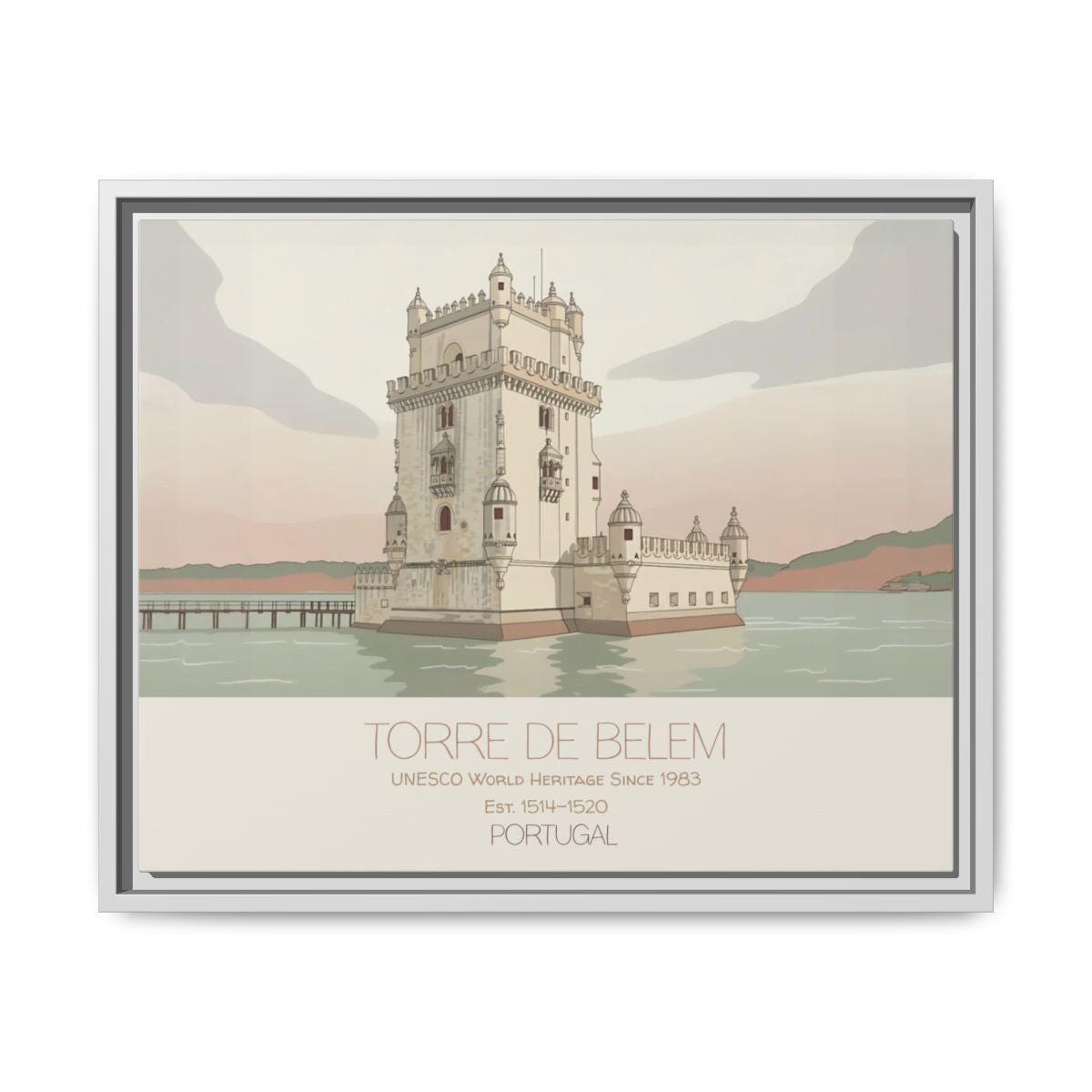 Belem Tower Portugal Art Print, UNESCO World Heritage Canvas