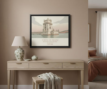 Belem Tower Portugal Art Print, UNESCO World Heritage Canvas