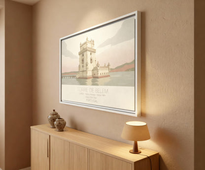 Belem Tower Portugal Art Print, UNESCO World Heritage Canvas
