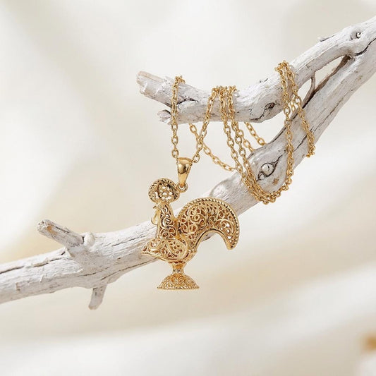Portuguese Rooster of Barcelos Necklace | Portuguese jewelry | Gifts for her christmas