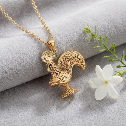 Portuguese Rooster of Barcelos Necklace | Portuguese jewelry | Gifts for her christmas