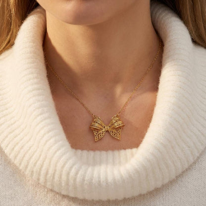 Portuguese Filigree Jewelry Necklace in Gold-Plated Stainless Steel | Jewelry Gift for Her