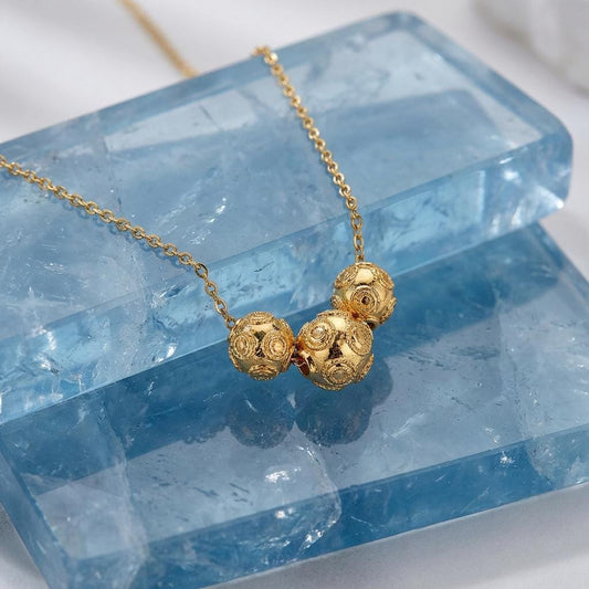 Portuguese Viana Beads Necklace in Stainless Steel | Gifts for Her | Christmas Jewelry Gifts
