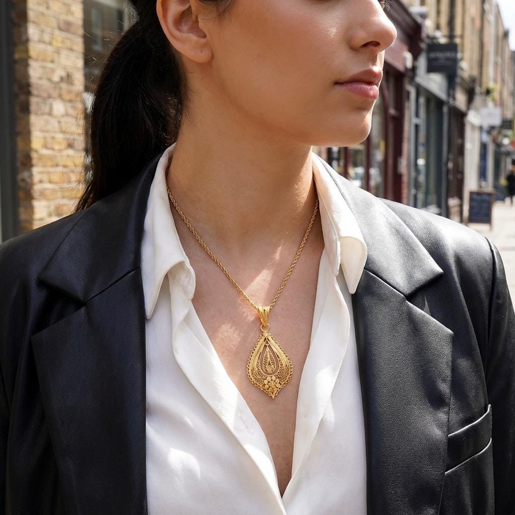 Portuguese Necklace "Princesa" Traditional Jewelry | Portugal Gifts for Christmas,Her , for Mother