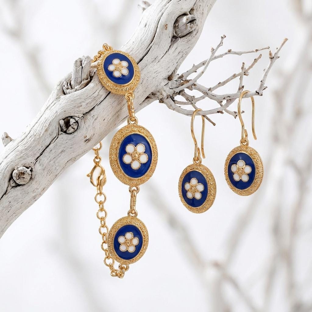 Portuguese Jewelry Caramujo/Bijoux Portugais/Portuguese Bracelet/ Earrings/ Mother's Day gift/ Valentine's Day gifts/ Christmas Gifts Her