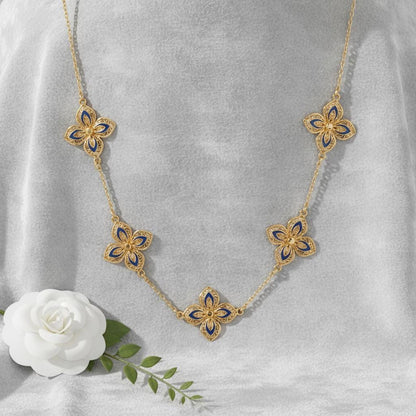 Portuguese Filigree Jewelry with Blue Enamel | Gift for Mom, Her, Christmas