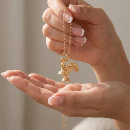 Portuguese Rooster of Barcelos Necklace | Portuguese jewelry | Gifts for her christmas