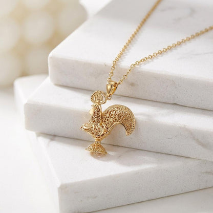 Portuguese Rooster of Barcelos Necklace | Portuguese jewelry | Gifts for her christmas