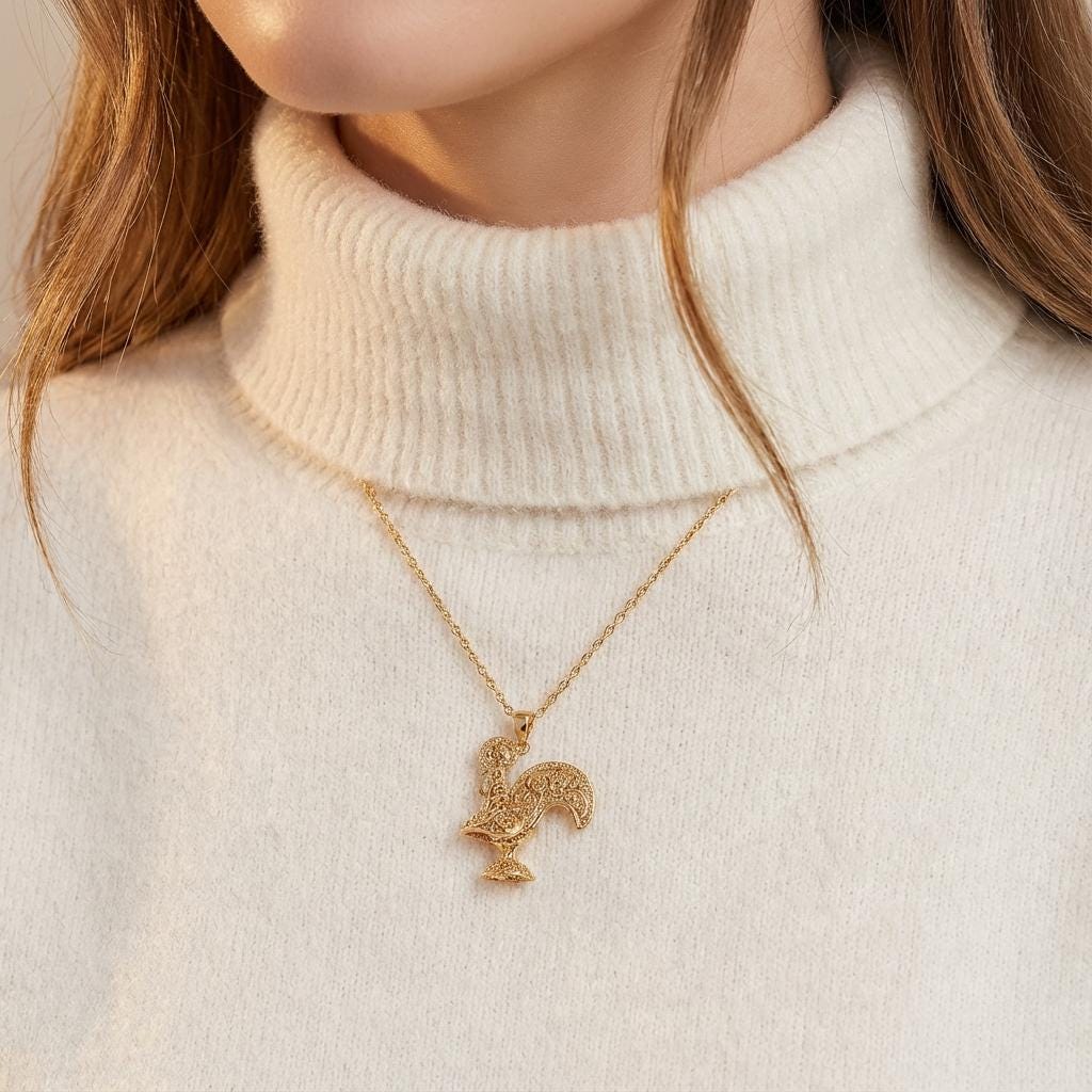 Portuguese Rooster of Barcelos Necklace | Portuguese jewelry | Gifts for her christmas