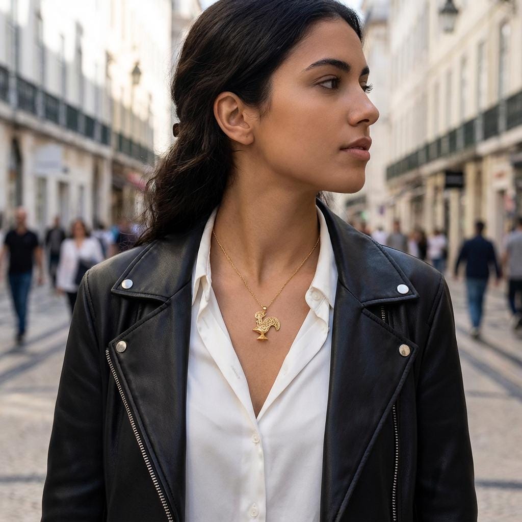 Portuguese Rooster of Barcelos Necklace | Portuguese jewelry | Gifts for her christmas