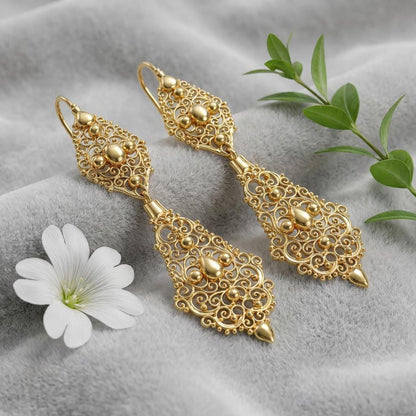 Portuguese Filigree Earrings for Women | Gift for Her Mother’s Day Christmas