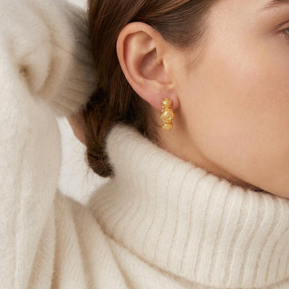 Gold-Plated Viana Balls Earrings | Portuguese Traditional Jewelry for Women