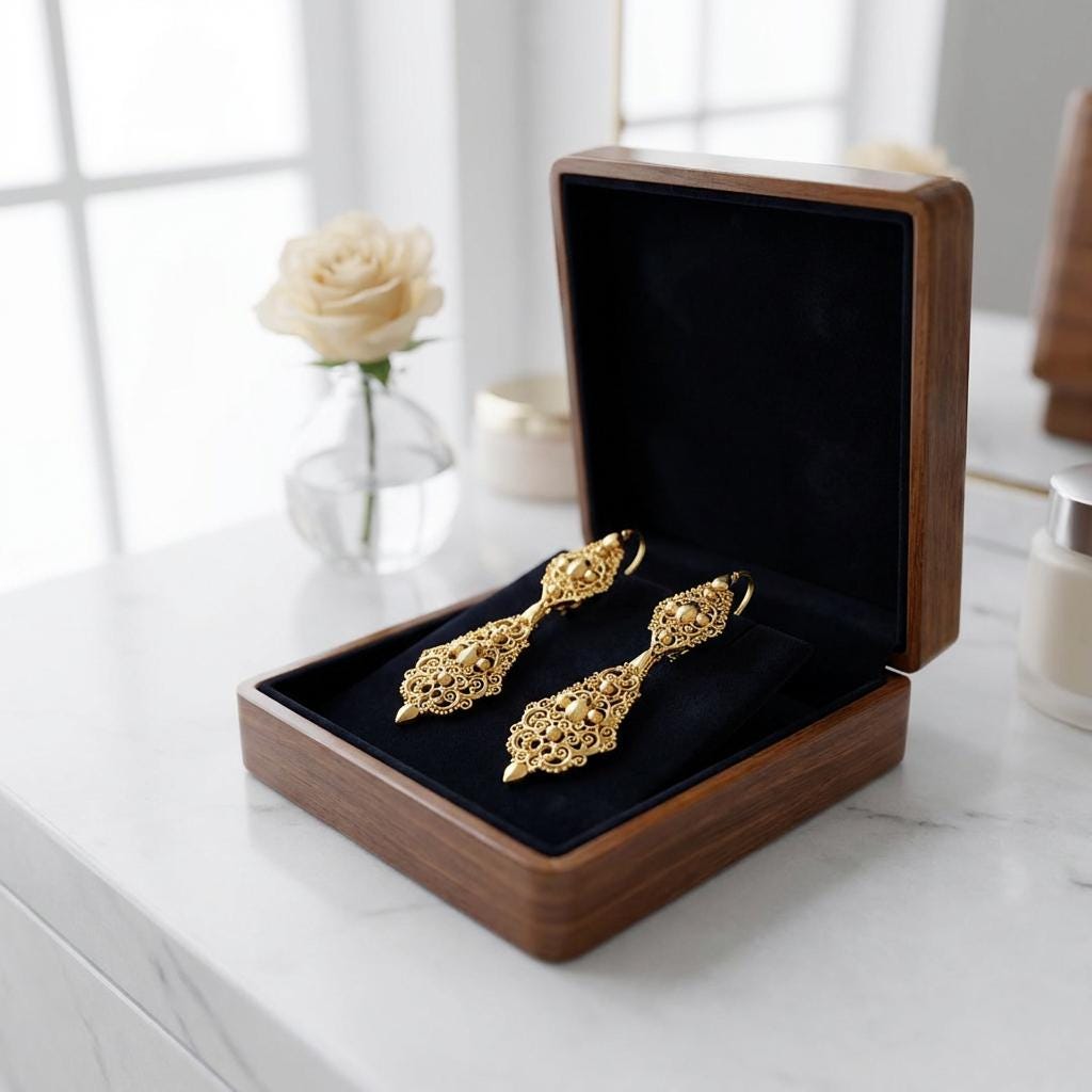 Portuguese Filigree Earrings for Women | Gift for Her Mother’s Day Christmas