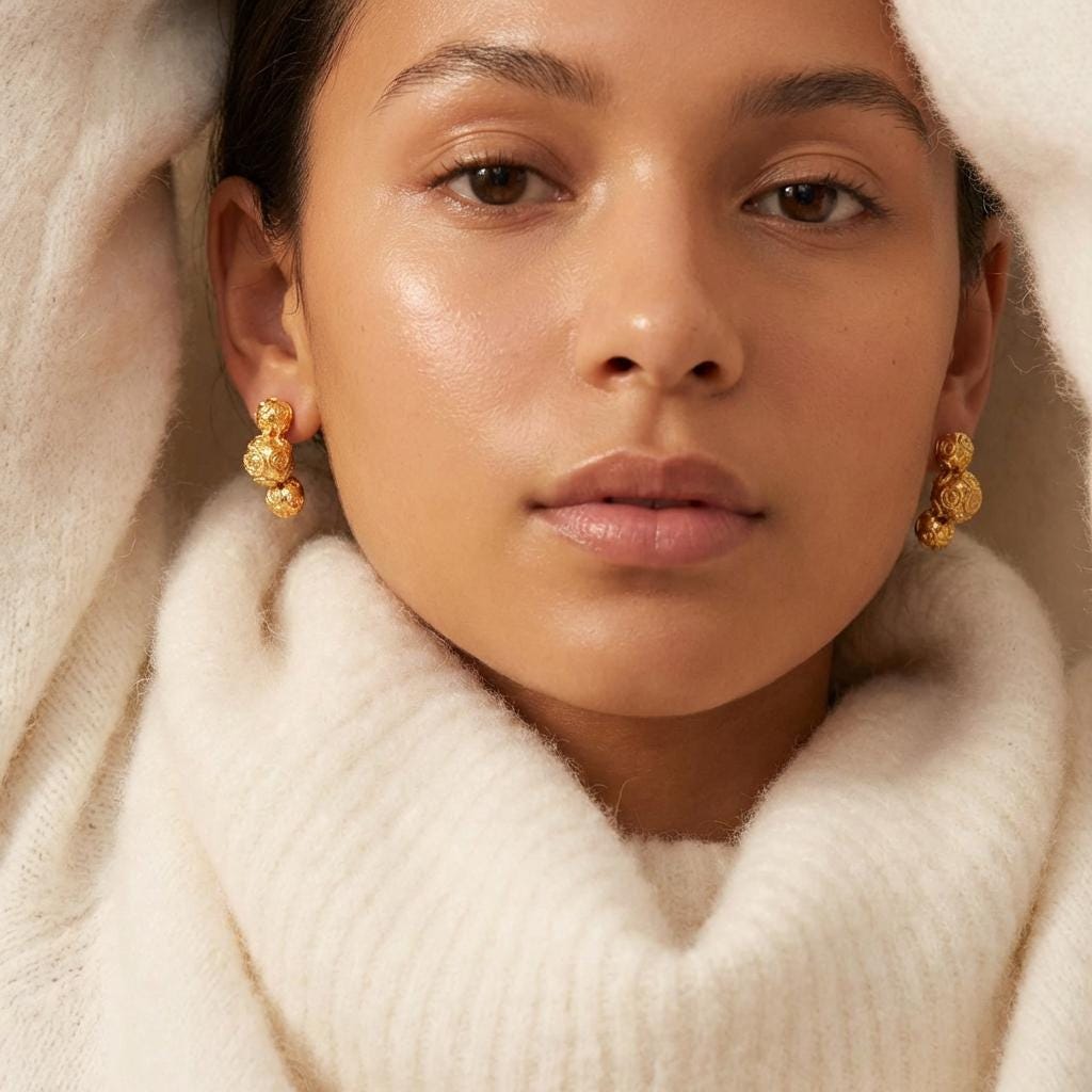 Gold-Plated Viana Balls Earrings | Portuguese Traditional Jewelry for Women
